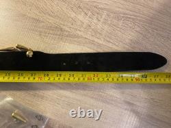 Escada Vintage SUPER RARE Suede Statement Thick Belt with Dangle Gold Charms 80s
