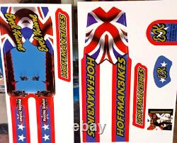 Evel Knievel Wembley Ed Bmx Bike Sticker Sheets Hoffman Bikes Super Rare Vintage