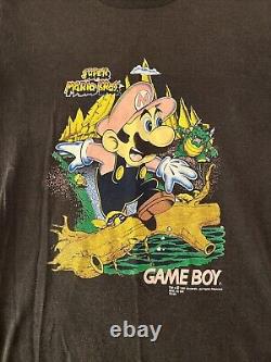 Extremely Rare Vintage Super Mario Bros Gameboy Kids T Shirt 1991 SSI Sz L 16/18