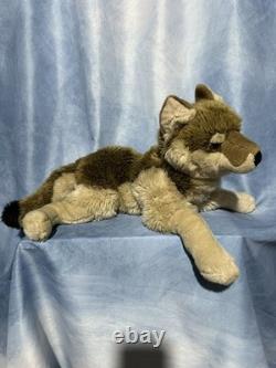 FAO Schwarz Super Rare Vintage Brown Timber Wolf Plush Stuffed Animal 27 Long