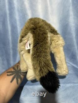 FAO Schwarz Super Rare Vintage Brown Timber Wolf Plush Stuffed Animal 27 Long