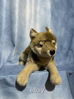 FAO Schwarz Super Rare Vintage Brown Timber Wolf Plush Stuffed Animal 27 Long