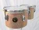 Gretsch Super Rare! Round Badge Peacock Sparkle Bongos And Stand 8+ 6 Vintage