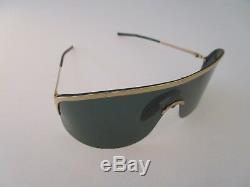 Gucci Gg 1651/s Iconic Green Gold Shield Sunglasses Vintage Aaliyah Super Rare