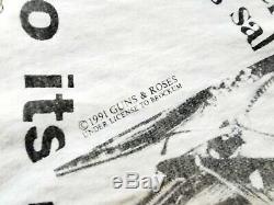 Guns N Roses 1991 tour XL SUPER RARE All over newspaper print VINTAGE T Shirt