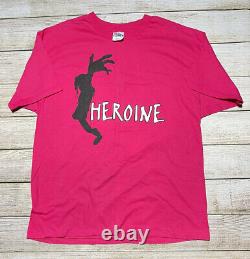 HEROINE Vintage Super RARE BAND T Shirt Single Stitch Pink Black Shadow Guy