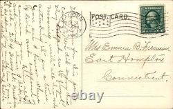 Halloween Witch by Fireplace L. &E. 7027 SUPER RARE Vintage Postcard bhn