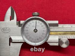 Helios Dial Caliper with Regular Jaws, Silver Face, 5 VINTAGE SUPER RARE