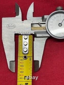 Helios Dial Caliper with Regular Jaws, Silver Face, 5 VINTAGE SUPER RARE