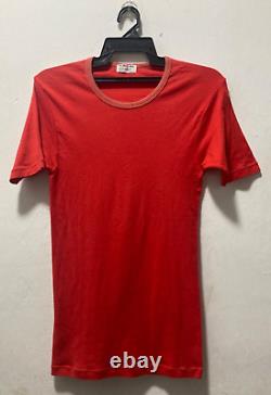 Helmut Lang Army Inspired Super Rare Red Vintage 90's Muscle Tee Shirt