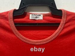 Helmut Lang Army Inspired Super Rare Red Vintage 90's Muscle Tee Shirt