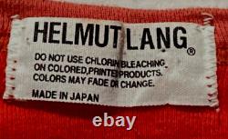 Helmut Lang Army Inspired Super Rare Red Vintage 90's Muscle Tee Shirt