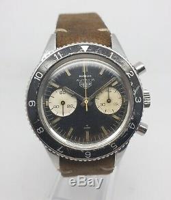 Heuer 3646 H Super Rare Autavia 3nd Execution Valjoux 92 Vintage Gubelin Watch