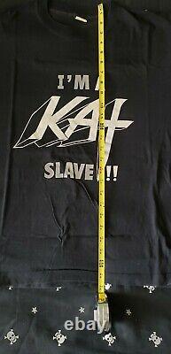 I'm a KAT Slave! THE GREAT KAT 80s Metal SUPER RARE! Vintage T-shirt Size XL