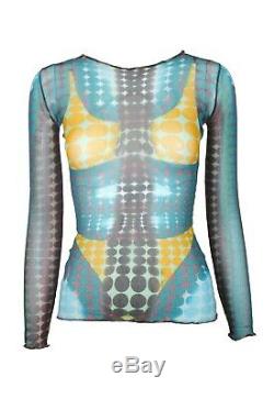 JEAN PAUL GAULTIER Cyberdots Mesh Shirt, AW1995, Size S RARE Vintage