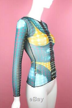 JEAN PAUL GAULTIER Cyberdots Mesh Shirt, AW1995, Size S RARE Vintage