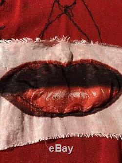 Jean Paul Gaultier Vintage VTG RARE RED Mesh Top Embroidery Eye Lip Applique