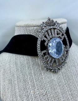 Juicy Couture Super Rare Vintage Brooch Pin Choker Pendant Crystal Y2K Orig Box