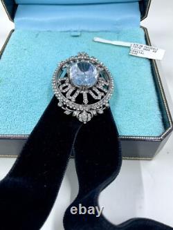 Juicy Couture Super Rare Vintage Brooch Pin Choker Pendant Crystal Y2K Orig Box