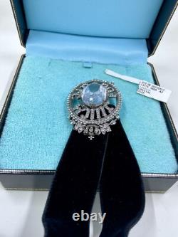 Juicy Couture Super Rare Vintage Brooch Pin Choker Pendant Crystal Y2K Orig Box