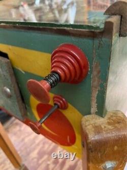 KEENEY'S LITE-A-LINE Vintage Wood Rail Pinball Machine Game SUPER RARE