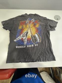 KISS 84 World Tour Vintage XLarge T-Shirt Animalize World Tour SUPER RARE