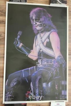 KISS SUPER RARE Peter Criss Vintage 1977 Aucoin Beth Concert Poster Boutwell VG