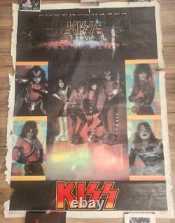 KISS SUPER RARE Vintage 1977 KISS Love Gun 58x42 Subway Poster Aucoin WEAR WATER