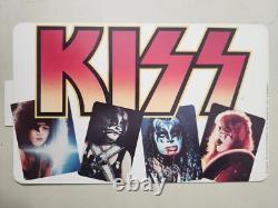 KISS SUPER RARE Vintage 1978 Record Player Large Inside UNUSED Sticker Aucoin VG