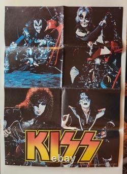 KISS SUPER RARE Vintage 1979 Group Motorcycle 20x28 Collage Poster Aucoin COOL