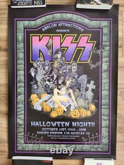 KISS SUPER RARE Vintage 1998 Dodger Stadium Halloween Night Concert Promo Poster