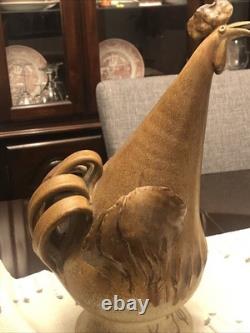 KJOGE Danmark Denmark Super Rare Vintage Pottery Stoneware Set Of Roosters