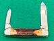 Kabar Knife Rare Super Fat Dark Matching Stag Vintage Canoe