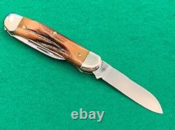 Kabar Knife Rare Super Fat Dark Matching Stag Vintage Canoe