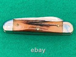 Kabar Knife Rare Super Fat Dark Matching Stag Vintage Canoe