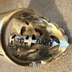 King Baby Renaissance Cross SUPER RARE Vintage Ring Size 8- Silver. 925 USA