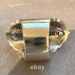 King Baby Renaissance Cross SUPER RARE Vintage Ring Size 8- Silver. 925 USA