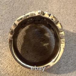 King Baby Renaissance Cross SUPER RARE Vintage Ring Size 8- Silver. 925 USA