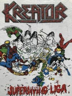 Kreator Superdiving Liga Vintage Band T Super Rare Sodom Destruction Metallica