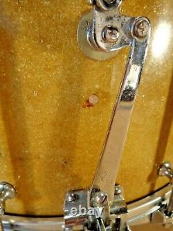 LUDWIG SUPER SENSITIVE GOLD-FLAKE 30'S 6.5x14 Vintage Snare Drum Very Rare