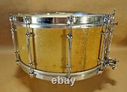 LUDWIG SUPER SENSITIVE GOLD-FLAKE 30'S 6.5x14 Vintage Snare Drum Very Rare