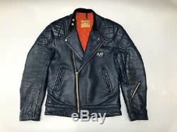 Lewis Leathers Genuine Leather Vintage Rare Blue Super Monza Jacket Aviakit M 38