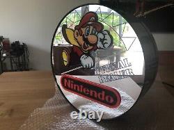 Mario Official Dealer Lamp Nintendo NES Store Display Sign Vintage Super Rare