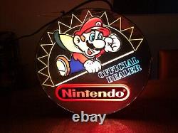 Mario Official Dealer Lamp Nintendo NES Store Display Sign Vintage Super Rare