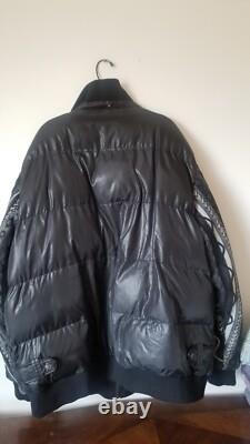 Mens Super Rare Vintage COOGI Zip Up Sweater Jacket 4XL Black Gray Colorway