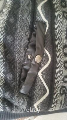 Mens Super Rare Vintage COOGI Zip Up Sweater Jacket 4XL Black Gray Colorway