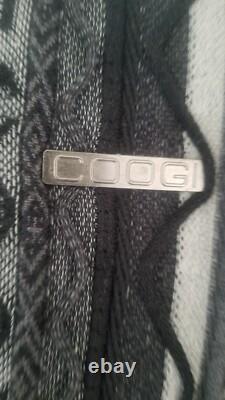 Mens Super Rare Vintage COOGI Zip Up Sweater Jacket 4XL Black Gray Colorway