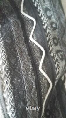 Mens Super Rare Vintage COOGI Zip Up Sweater Jacket 4XL Black Gray Colorway
