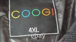 Mens Super Rare Vintage COOGI Zip Up Sweater Jacket 4XL Black Gray Colorway