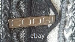 Mens Super Rare Vintage COOGI Zip Up Sweater Jacket 4XL Black Gray Colorway